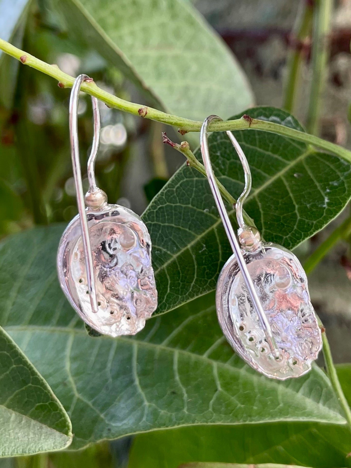 Sterling Silver & 9ct Yellow Gold Abalone Shell Earrings