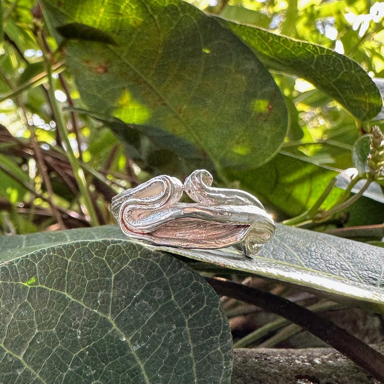 Sterling Silver Mitsuro Hikime wax formed ring