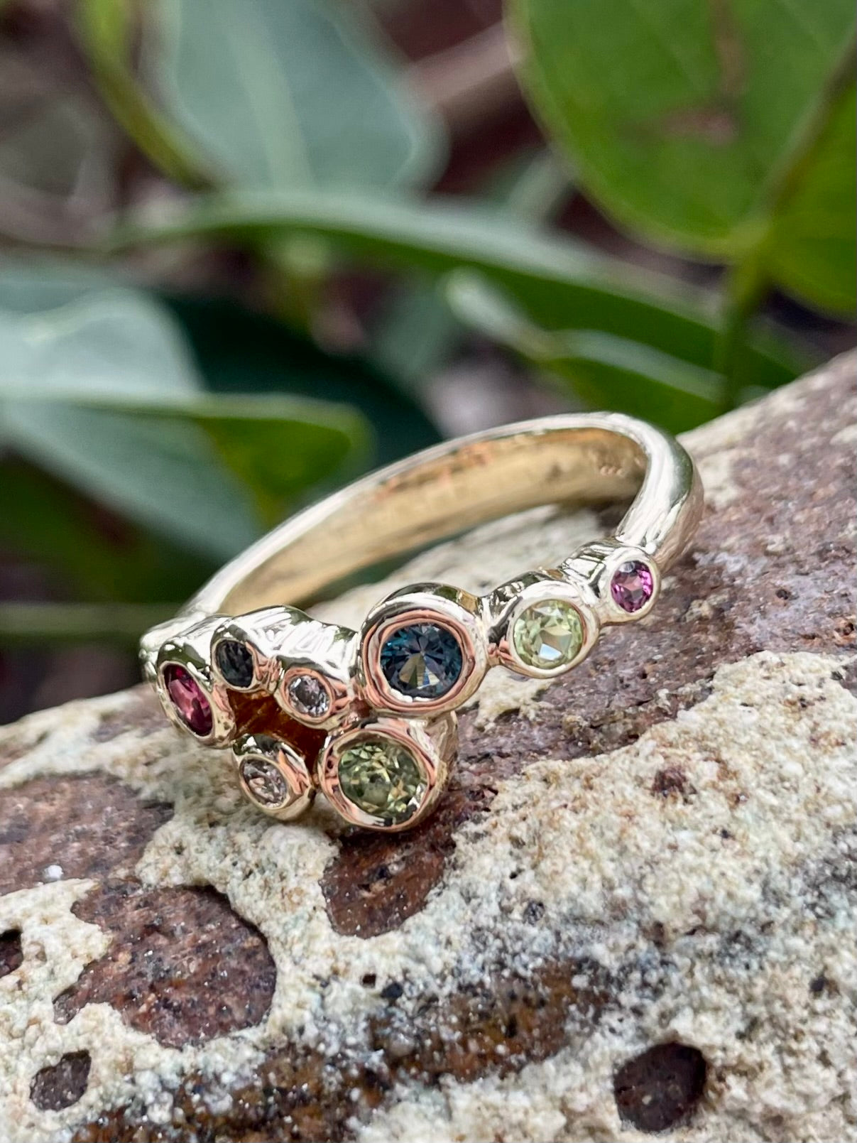 9ct Yellow Gold Multi-Stone 'Scatter' Ring