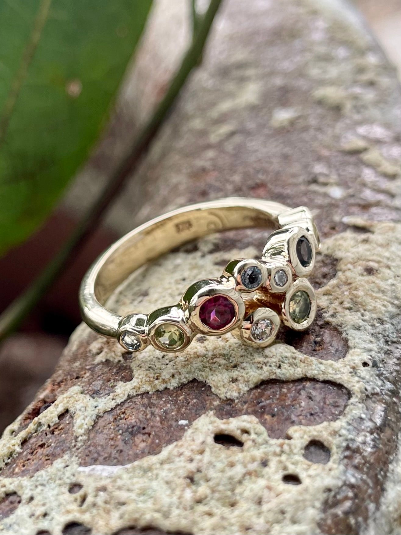 9ct Yellow Gold Multi-Stone 'Scatter' Ring