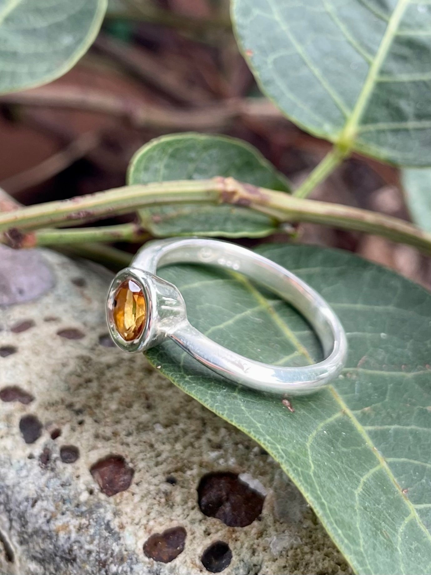 Sterling Silver Citrine Ring