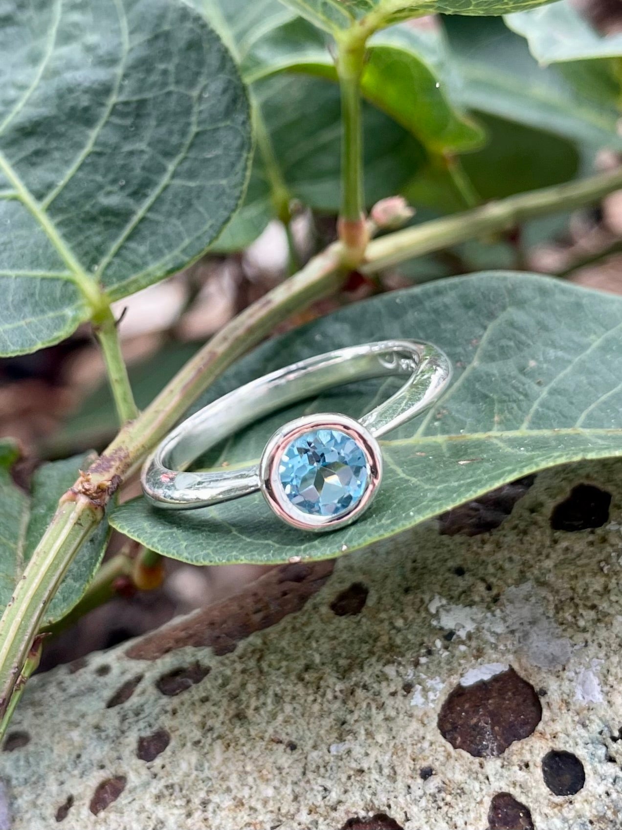 Sterling Silver Blue Topaz Ring – Juela Mogo - Main Image