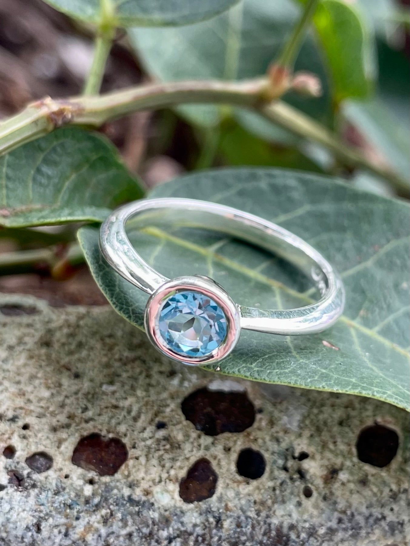 Sterling Silver Blue Topaz Ring