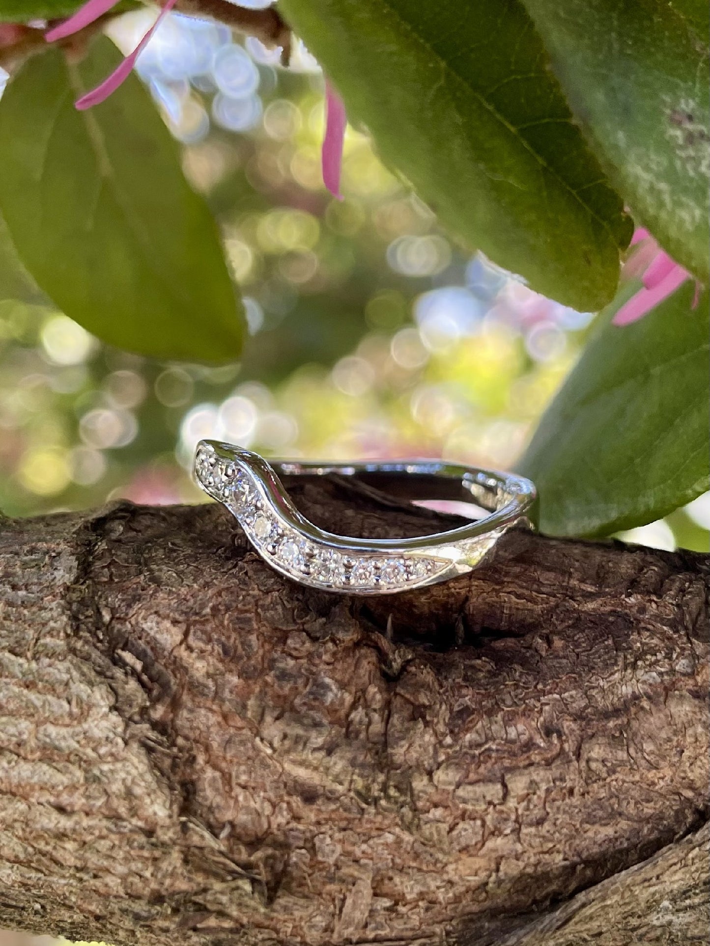 9ct White Gold Diamond Fitted Wedder