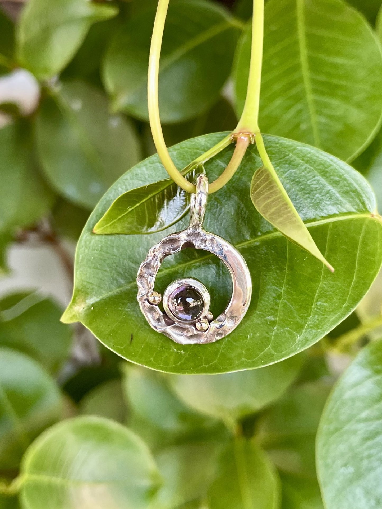 Sterling Silver & 9ct Yellow Gold Amethyst Pendant