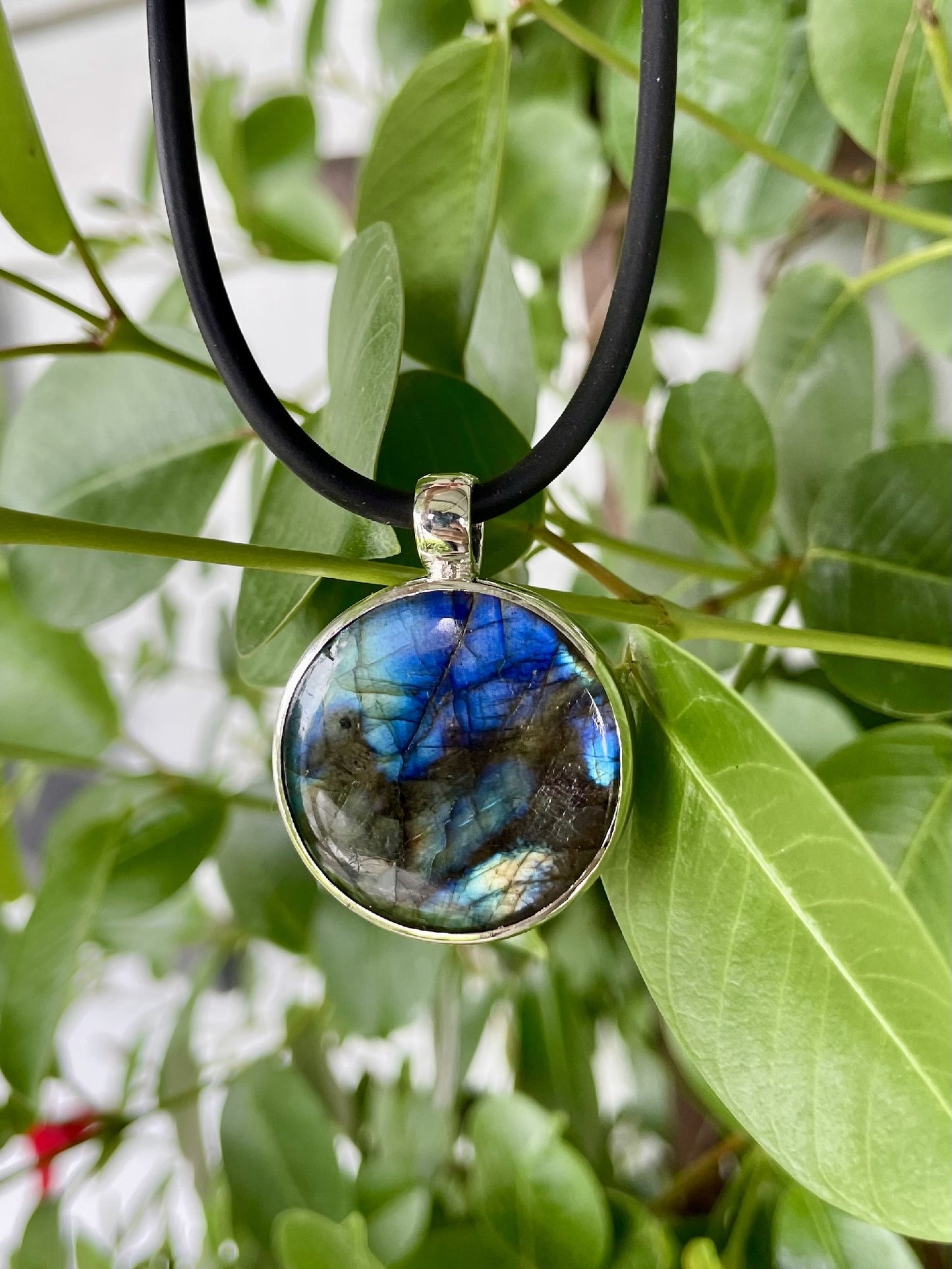 Sterling Silver Labradorite Pendant MED