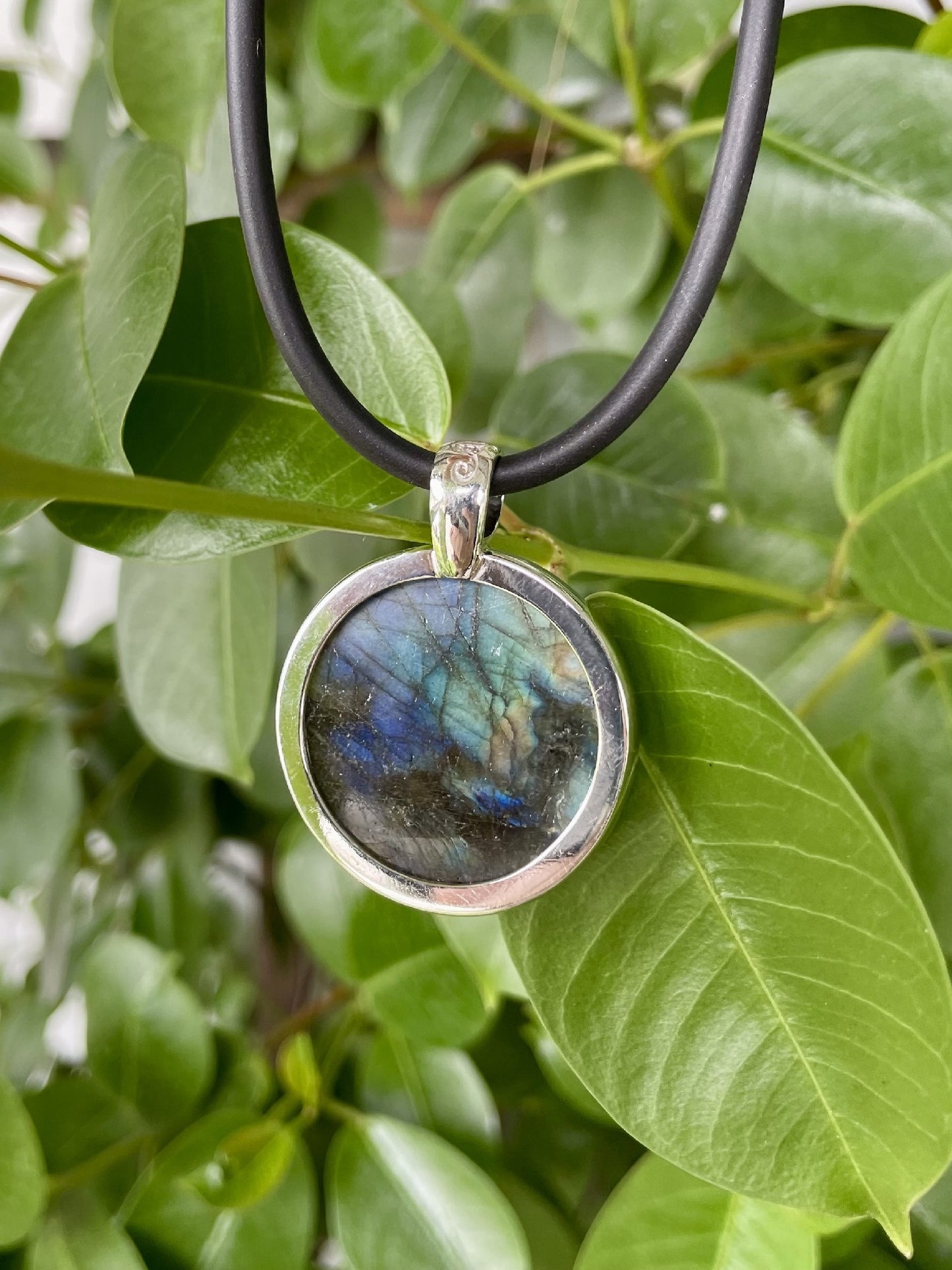 Sterling Silver Labradorite Pendant MED