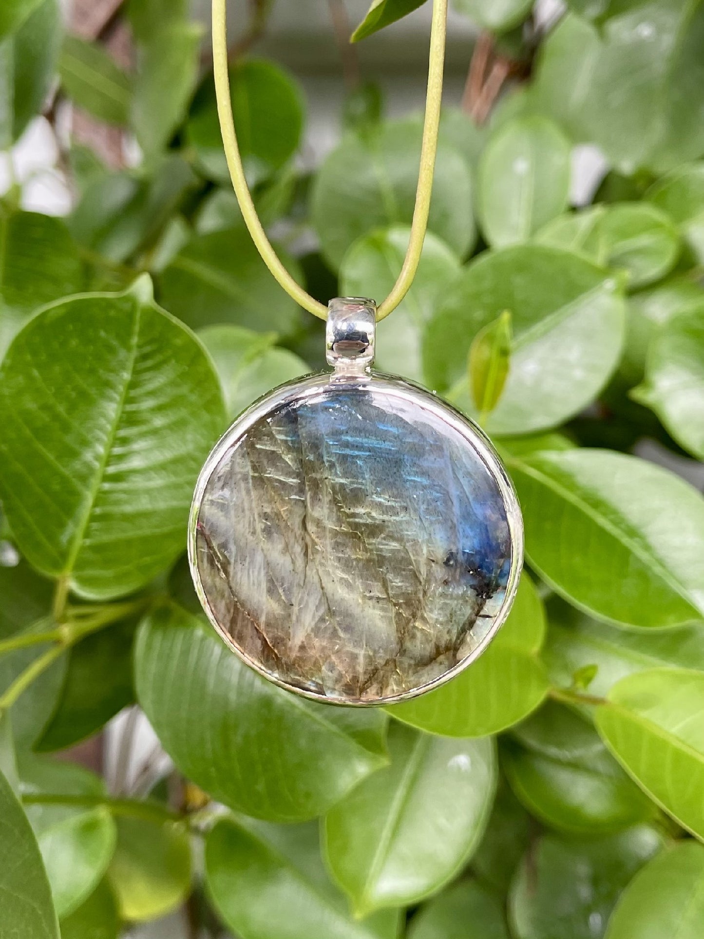 Sterling Silver Labradorite Pendant LG