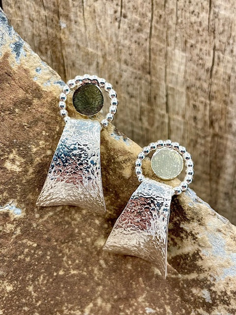 Sterling Silver and 9ct yellow gold stud earrings