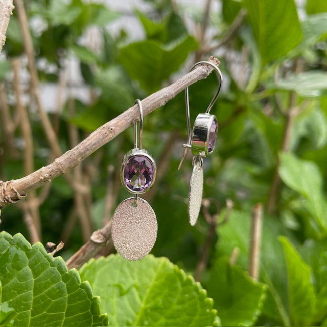 Sterling Silver Amethyst Earrings