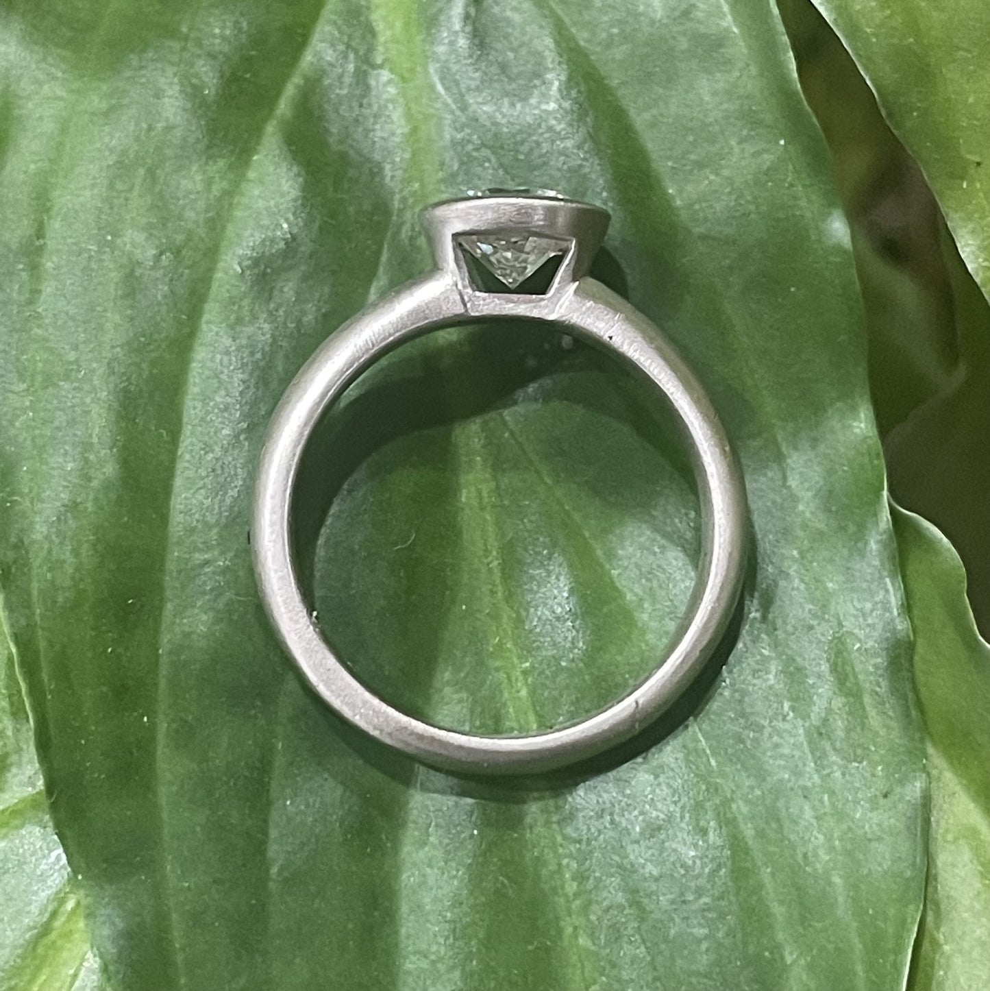 9ct White Gold Lab Diamond Ring