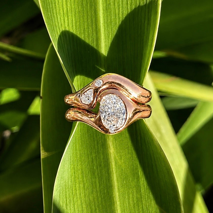 9ct Rose Gold Diamond Ring