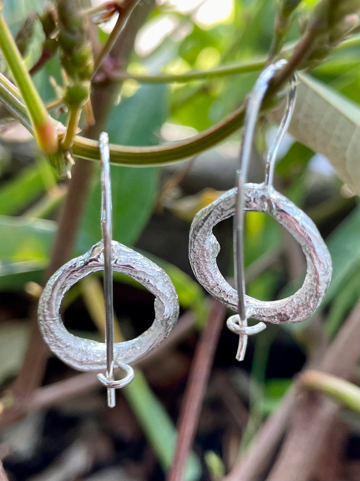 Sterling Silver Branch Drop Earrings