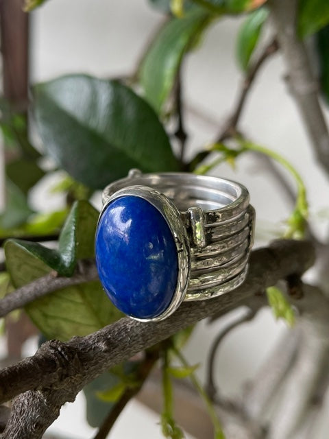 Sterling Silver and Lapis Layered Ring