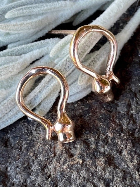 9ct Rose Gold Gumnut stud earrings
