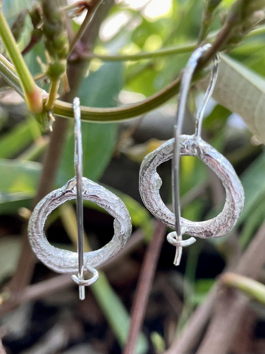 Sterling Silver Branch Drop Earrings