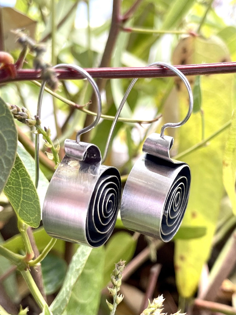 Sterling Silver swirl earrings