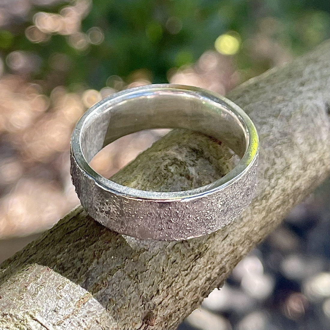 Sterling Silver Reticulated textured ring