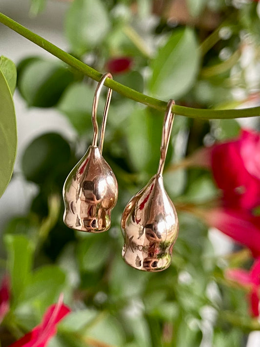 9ct Rose Gold Gumnut Drop Earrings (Large)