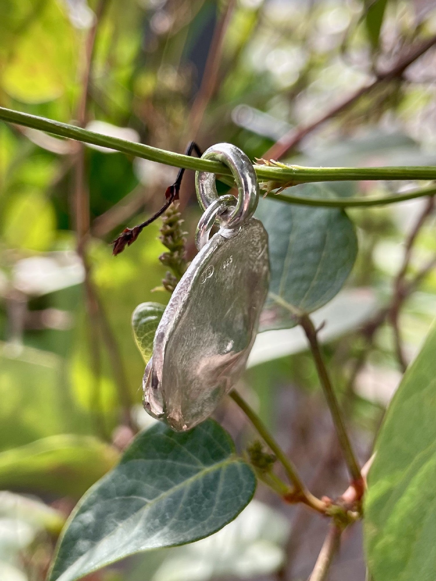 Sterling Silver & 9ct Rose Gold Multi-Stone Pendant