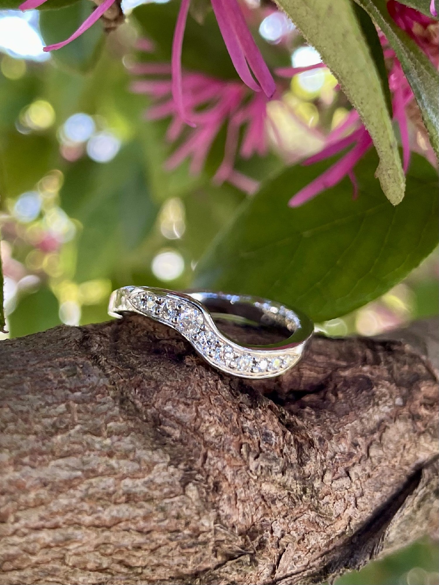 9ct White Gold Diamond Fitted Wedder