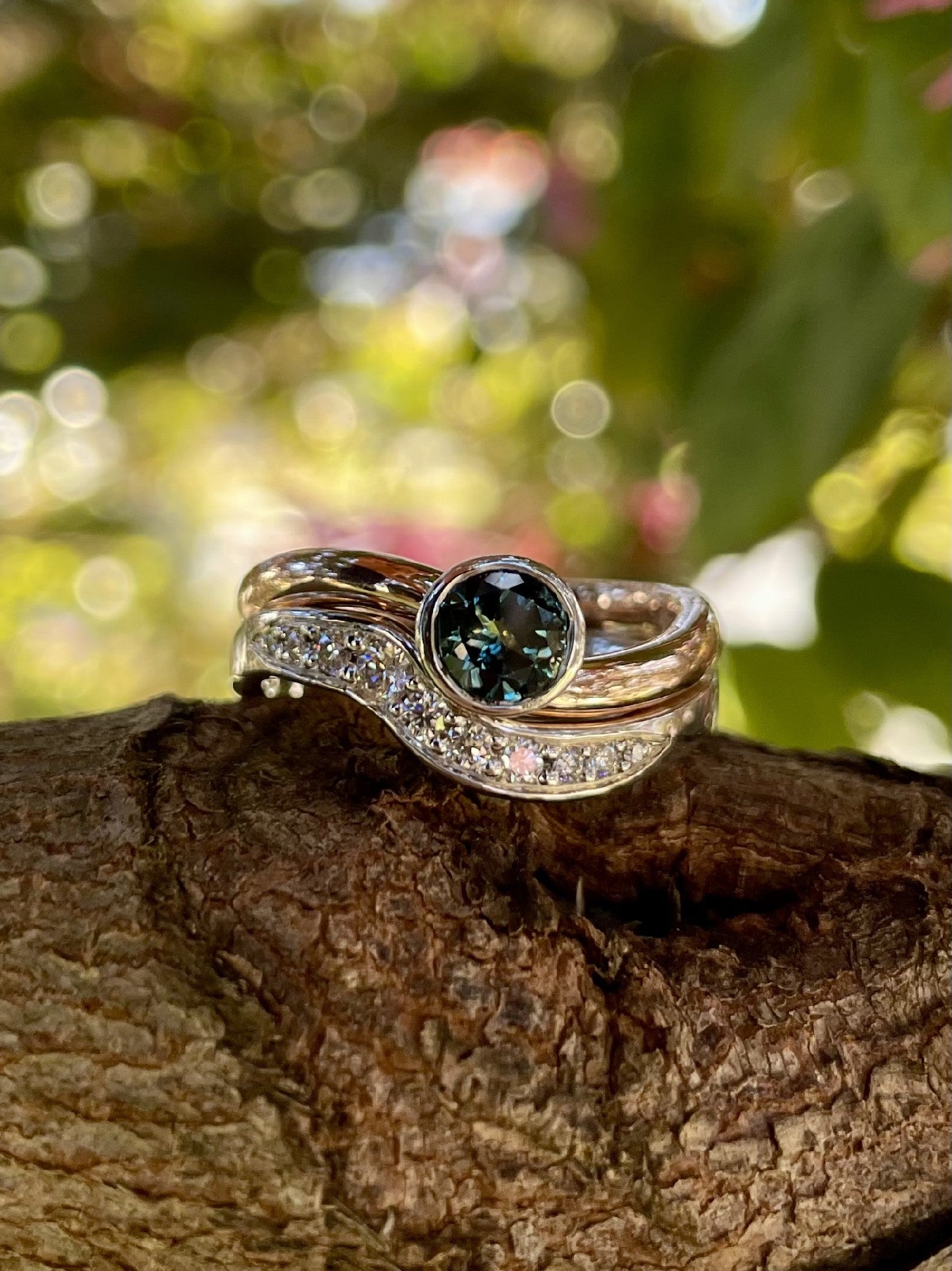 9ct White Gold Diamond Fitted Wedder