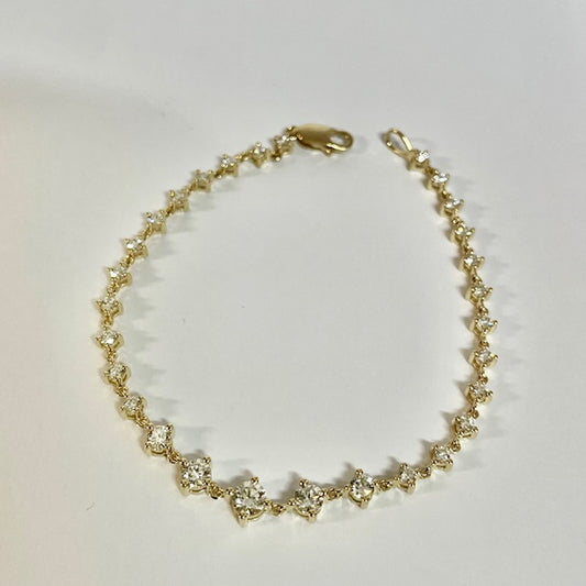 9ct Yellow Gold Lab Grown Diamond Bracelet
