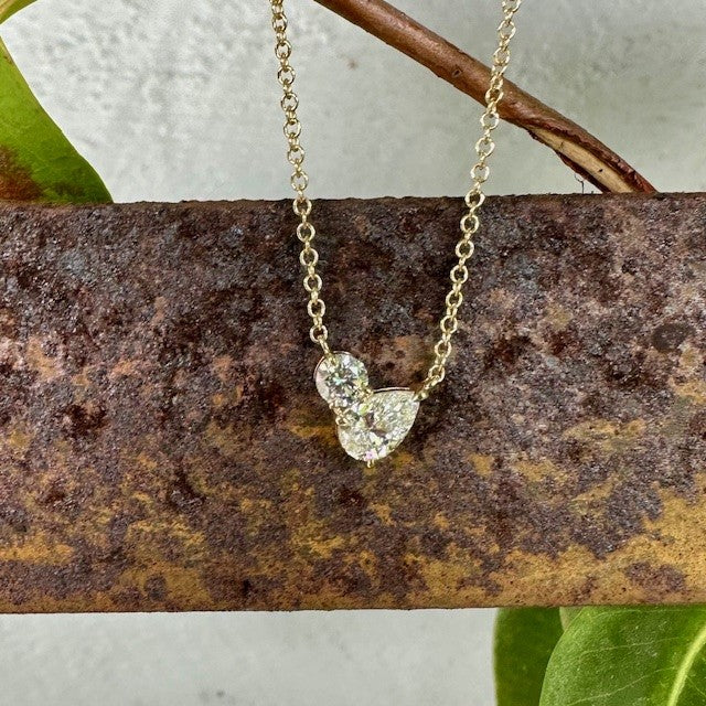9ct Yellow Gold Lab Grown Diamond Necklace 