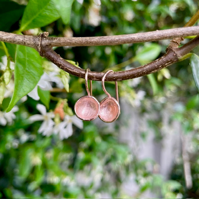 9ct Rose Gold Domed Cup Earrings