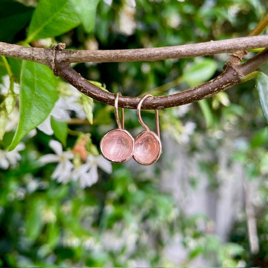 9ct Rose Gold Domed Cup Earrings
