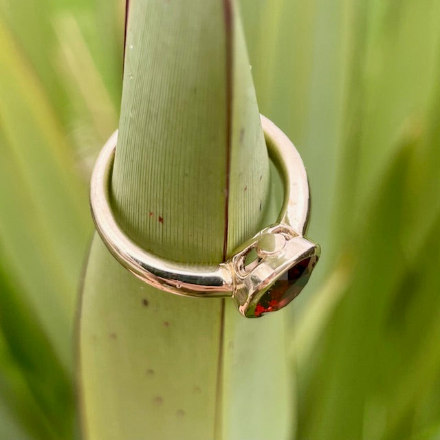 9ct Yellow Gold Garnet ring 