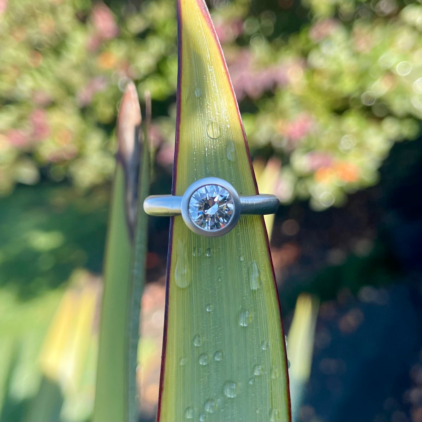 9ct White Gold Lab Diamond Ring