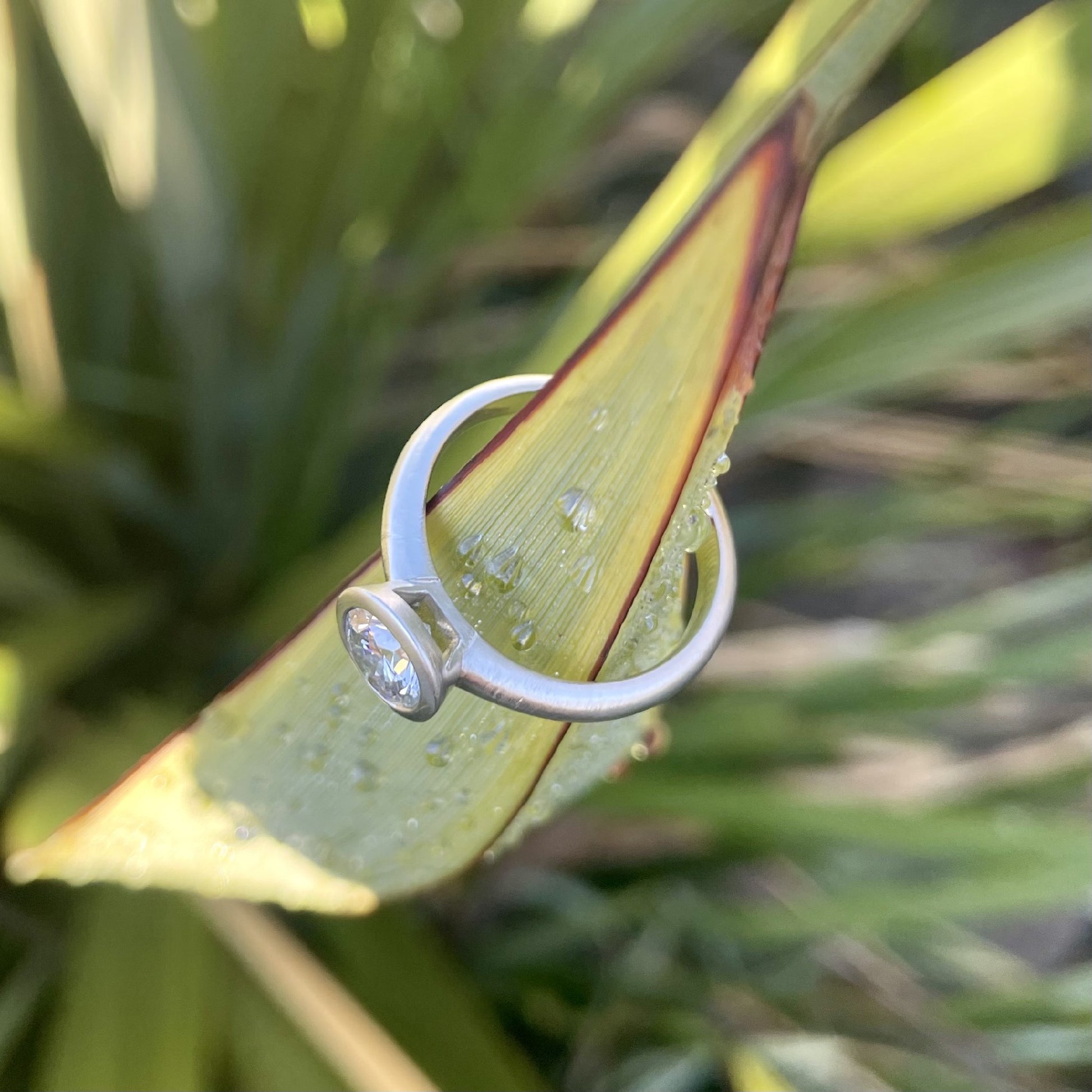 9ct White Gold Lab Diamond Ring