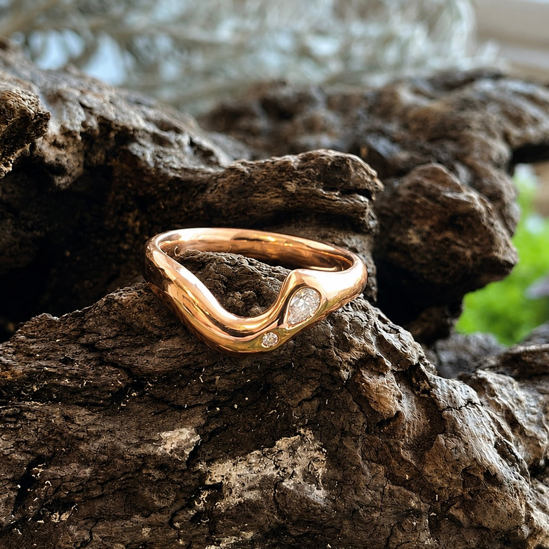 9ct Rose Gold Diamond Fitted Wedder