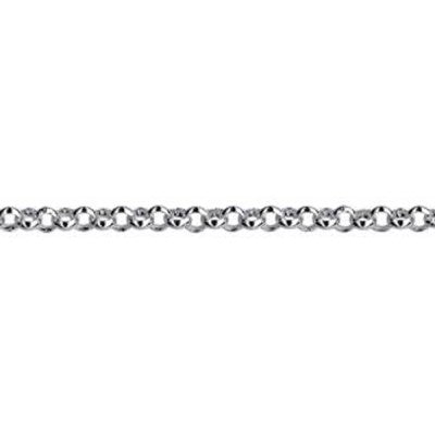 Sterling silver round belcher chain 50cm (B2)