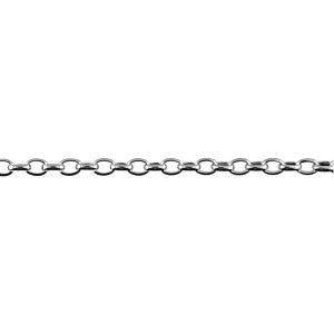 Sterling silver oval belcher chain 50cm (BO1)