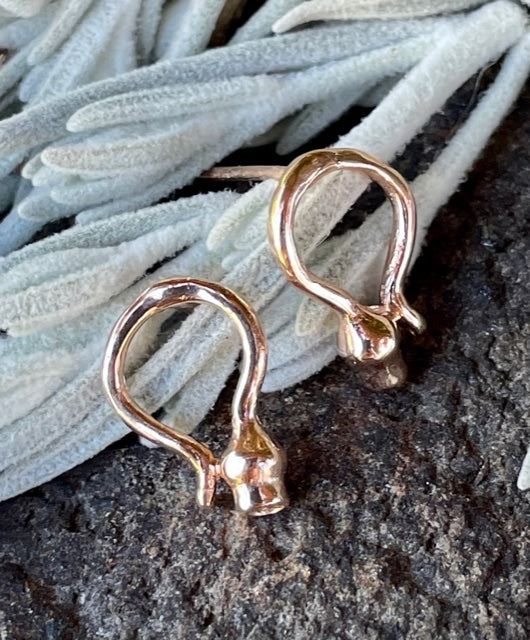 9ct Rose Gold Gumnut stud earrings