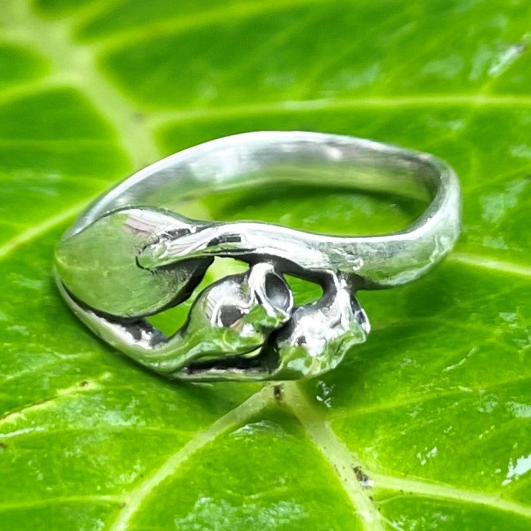 Sterling Silver Gumnut and leaf ring