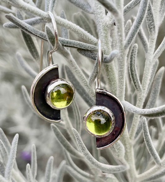 Sterling Silver Peridot Earrings