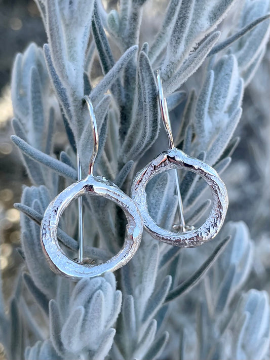 Sterling Silver Branch Drop Earrings