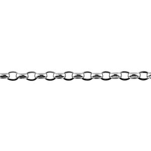 Sterling silver oval belcher chain 45cm (BO2)
