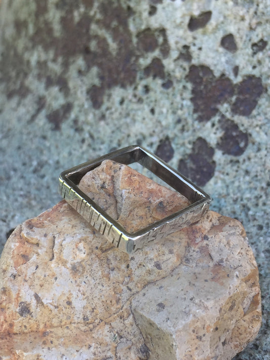 Sterling Silver Square Ring